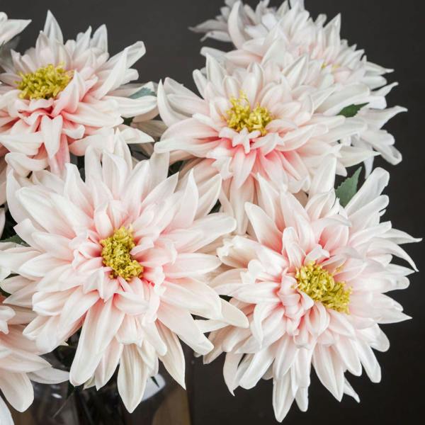 Wyld Haus Set of 3 Artificial Flowers Lush Pink Dahlia Stems