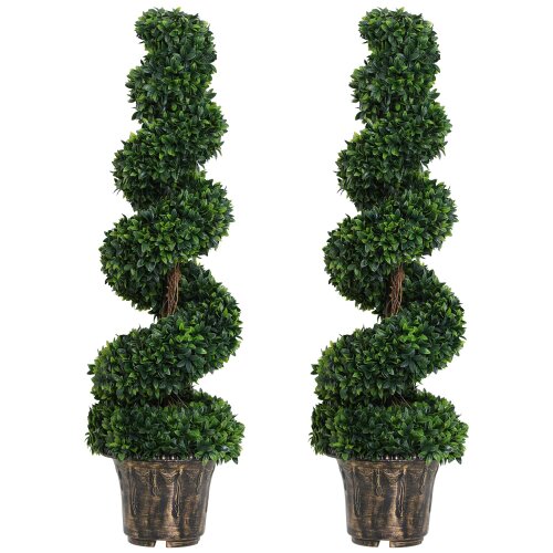 Wyld Haus Badola Set Of 2 Artificial Rose Plants In Yellow And White Colour Finish