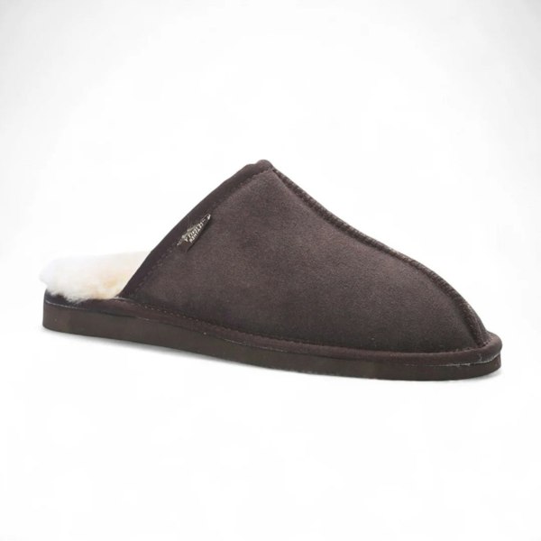 Infinity Leather Highland - Men's Genuine Sheepskin Suede Mule Slippers