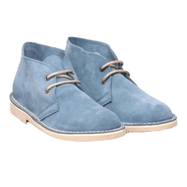 Roamers Womens/Ladies Real Suede Unlined Desert Boots - Denim Blue - 