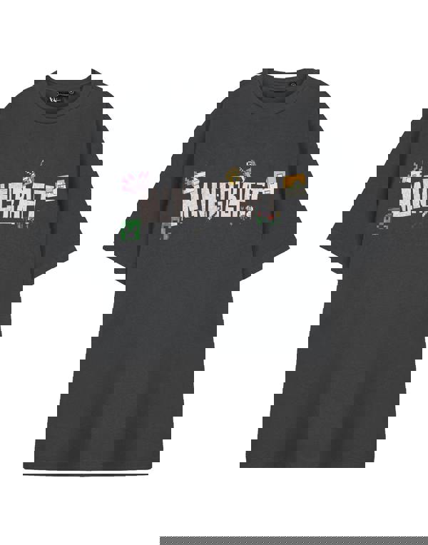 Minecraft Womens Grey Logo Short Sleeved T-Shirt