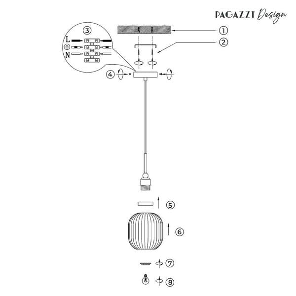 Pagazzi Lighting Riva Antique Brass Single Pendant