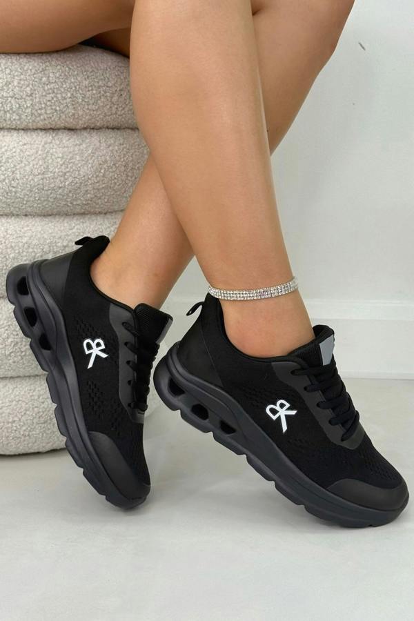 Everyday AirFlex Lightweight Lace-Up Comfort Trainers Black, capturing cushioned insole