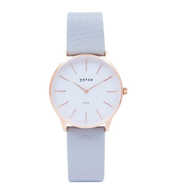 Votch Rose Gold & Dove Grey Watch | Solar Classic