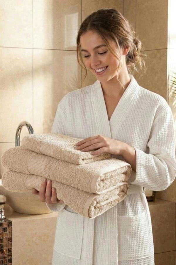Dyzi Supersoft Absorbent Egyptian Cotton Bathroom Towels 550GSM