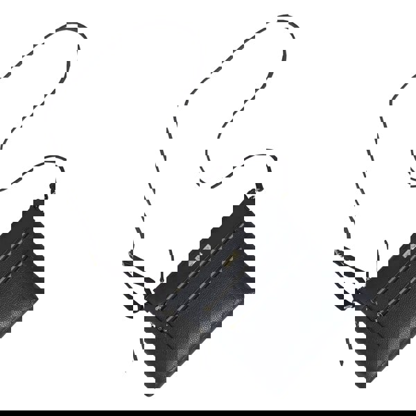 Assots London 'CORI' Navy Pebble Grain Real Leather Crossbody Bag