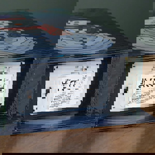 Samuel Alexander 21cm Battery Operated Light up Double Sided Stained Glass Snowman Decoration with LEDs