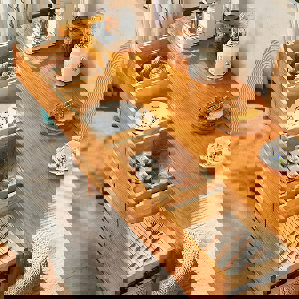 Hadza Narrow Sideboard, Solid Wood-Weilai Concept-Weilai Concept