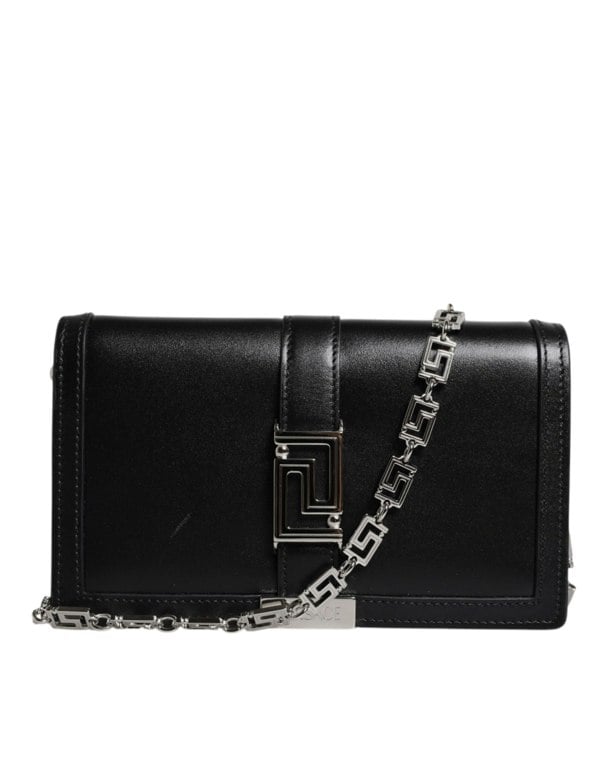Chain Strap Leather Crossbody