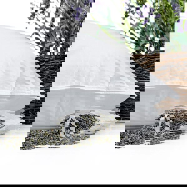 HOMESCAPES Super Microfibre Lavender Pillow with Dried Lavender Insert