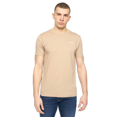Crosshatch Mens Basicnatural T-Shirt (Pack of 5) - Off White/Stone/Brown/Sage/Dark Olive