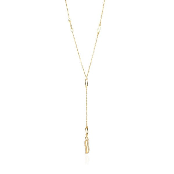 Wave Symphony Lariat Necklace - CZ - Lila Rasa