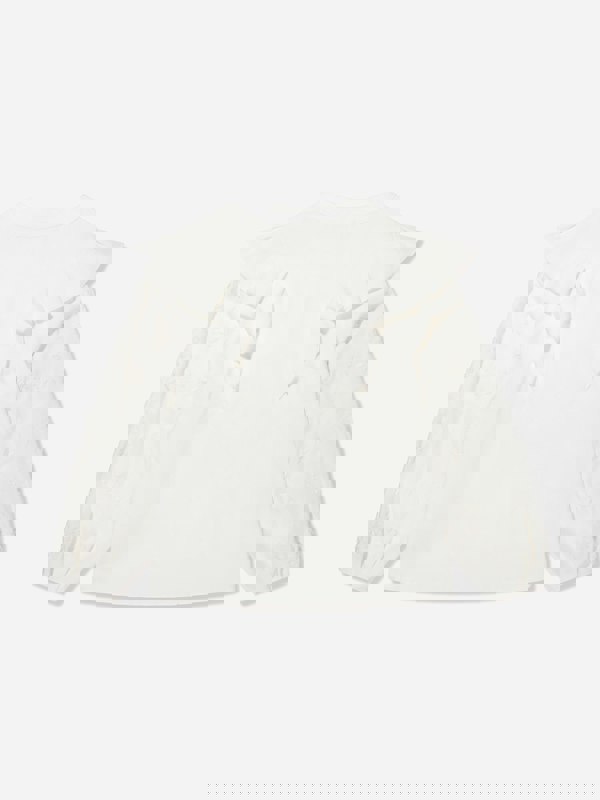 Chloé Girls Embroidered Ruffle Blouse in Ivory