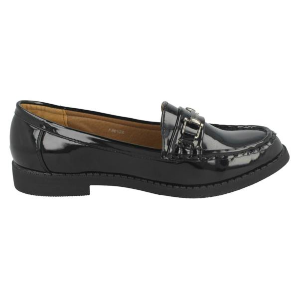 Spot On Ladies Spot On Slip On Casual Loafer Shoes