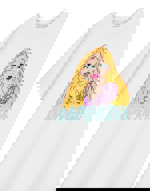 Disney Girls White Rapunzel Short Sleeved T-Shirt