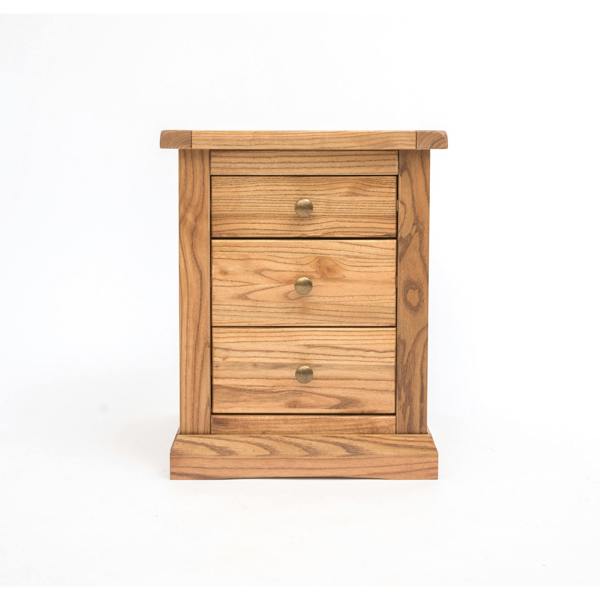 Salerno 3 Drawer Bedside Table