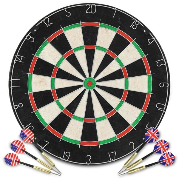Berkfield Professional Dart Set with Dartboard Sisal Steel