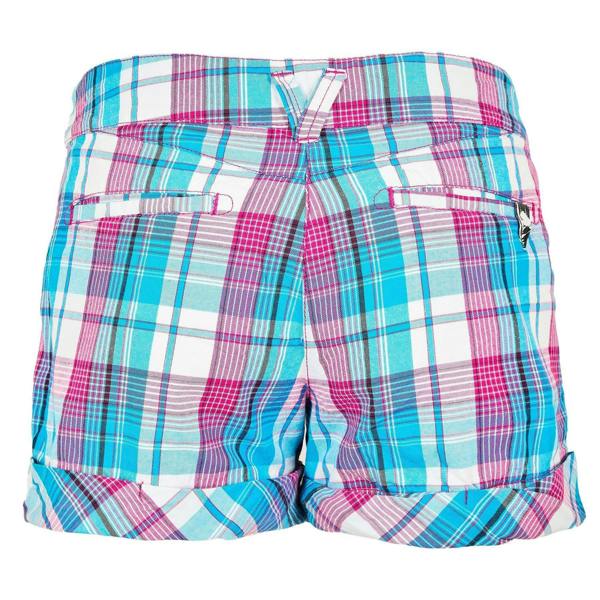 Puma Womens/Ladies Cotton Plaid Shorts - Blue - 