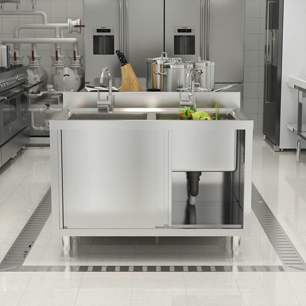 Dismantlable 201 Stainless Steel Double Sink Cabine Living and Home