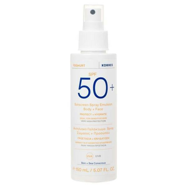 KORRES Sun Care Yoghurt Sunscreen Spray Emulsion Body + Face SPF50+ 150ml