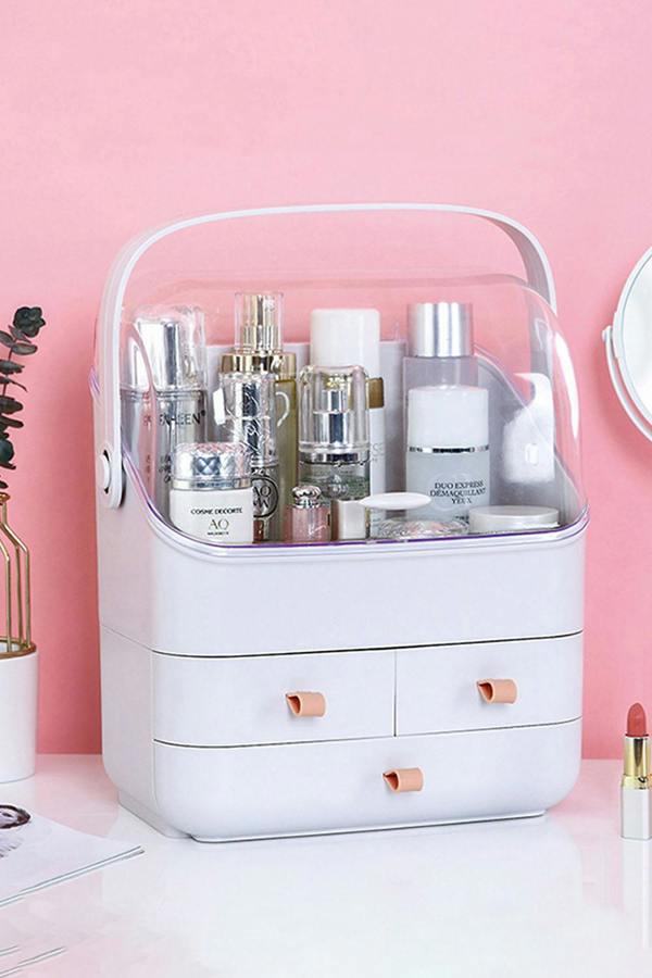 Cosmetic Organizer Skincare Display Box With 3 Drawers