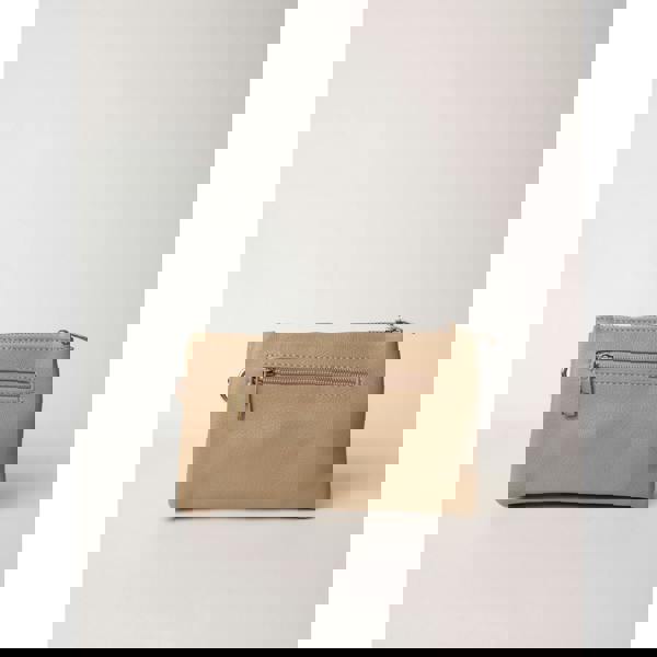 Blue Vanilla Detailed Zip Up Purse With Detachable Strap