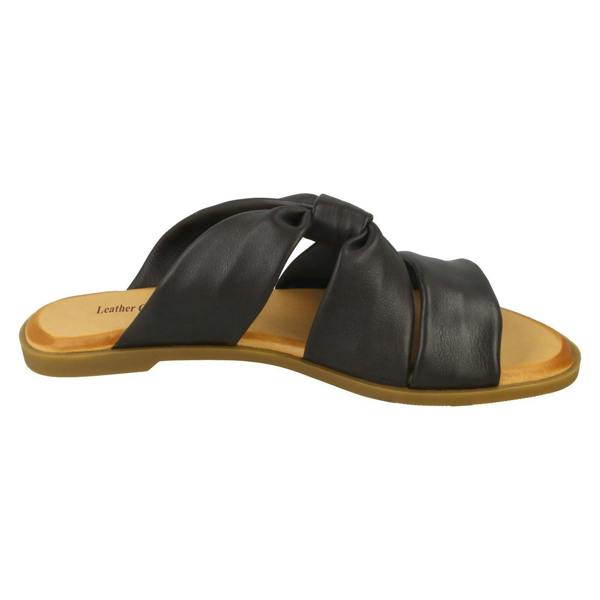Leather Collection Ladies Leather Collection Strappy Mules F00197