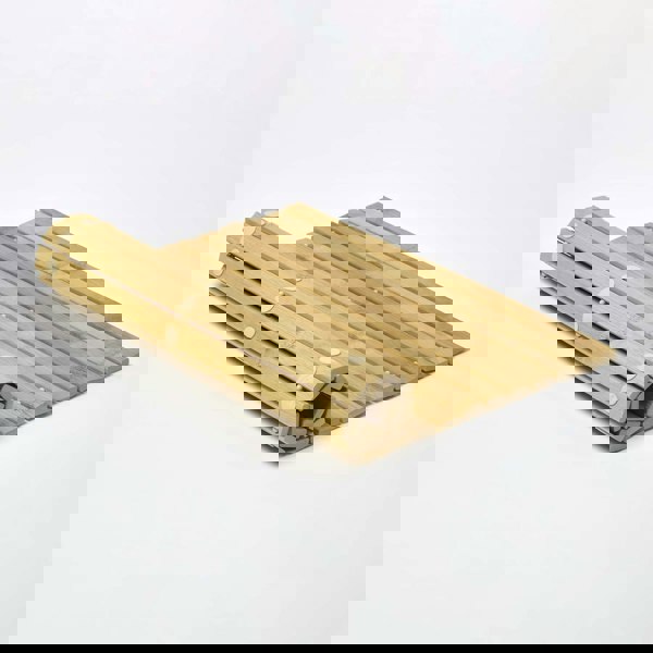 HOMESCAPES Bamboo Bath Mat, 60 x 40 cm