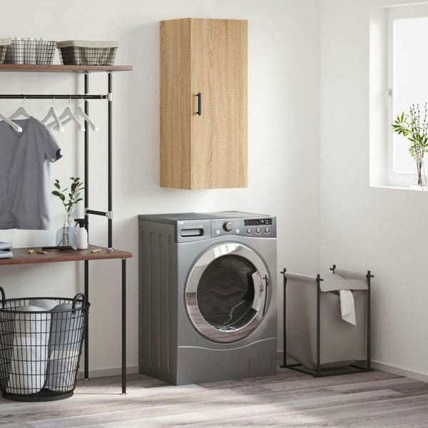 Berkfield Wall Mounted Cabinet Sonoma Oak 34.5x34x90 cm
