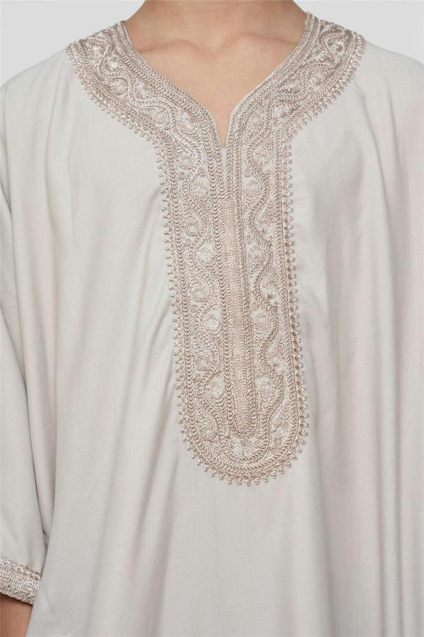 Infinity Leather Kids Boys Moroccan Thobe Robe Djellaba Gandoura Eid Jubba- K-HM66