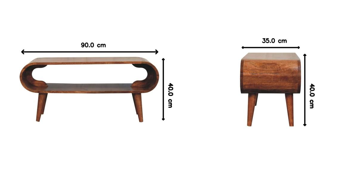 Artisan Furniture Amaya Nordic Style Honey Caramel Coffee Table