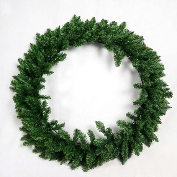 80cm Artificial Christmas Wreath in Green PVC with 380 Pencil Point Tips for Door Decor image 8