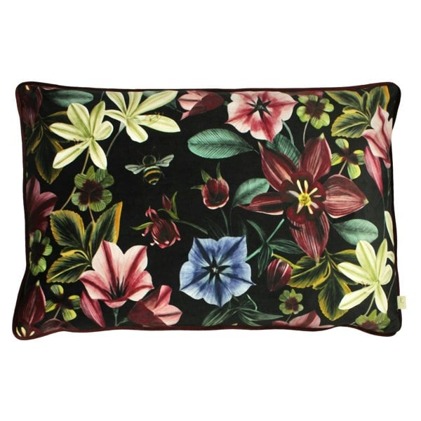 Evans Lichfield Midnight Garden Aquilegia Cushion Cover - Shiraz