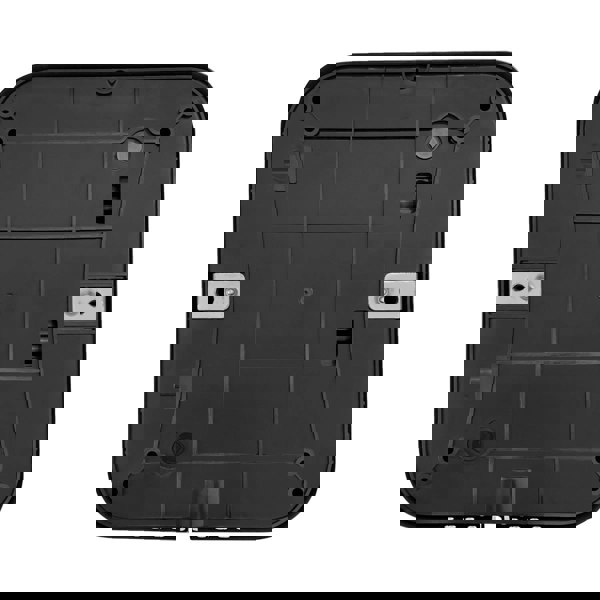 Black plastic base of the Maxblast Automatic Commercial Hand Dryer, featuring a smooth surface and mounting brackets for installation