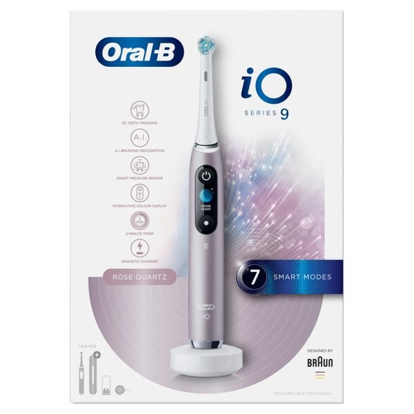 Oral-B iO 9 Electric Toothbrush Designed By Braun - Rose Quartz