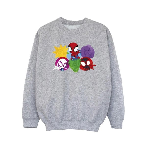 Marvel Girls Spidey And His Amazing Friends Faces Sweatshirt - Sports Grey