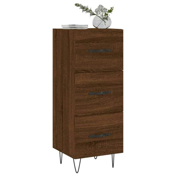 Berkfield Sideboard Brown Oak 34.5x34x90 cm Engineered Wood