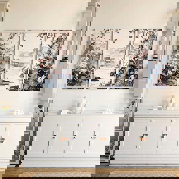 Picture Walls Living Room | Set of 3 Chinoiserie Wall art Prints