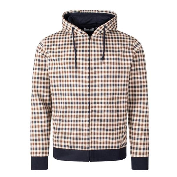 Aquascutum Active Iconic Full Zip Hoodie Club Check M
