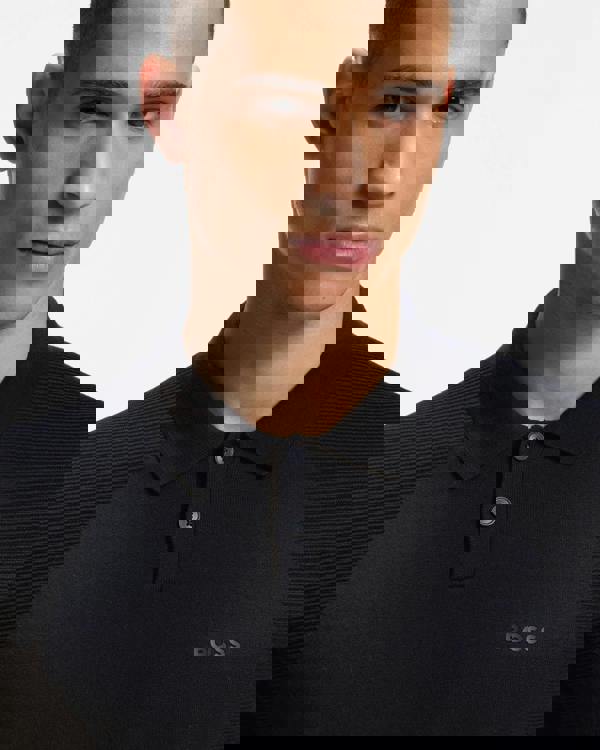 BOSS Green Momentum-Lite Mens Short Sleeve Polo Shirt - Dark Blue 402