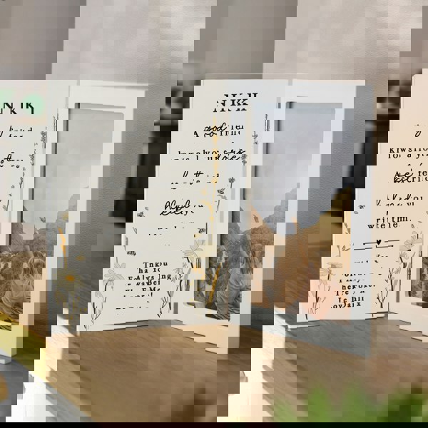 Personalised Memento Company Personalised Friend Wooden Hinged 6x4 Photo Frame