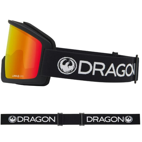 Dragon DX3 L OTG - Black with Lumalens Red Ionized Lens