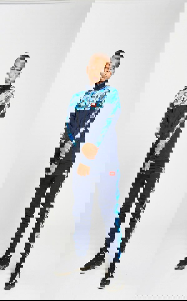 Beat Boyz Club Chromatic Track Top - Navy Geo