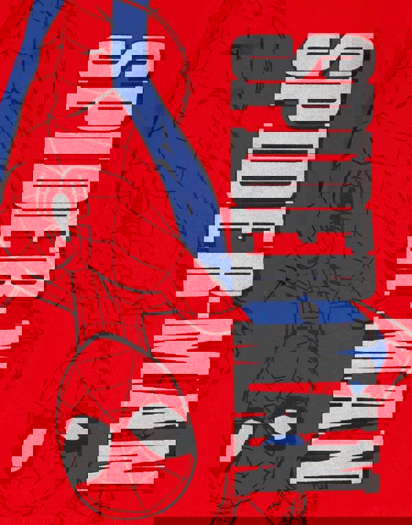 Disney Marvel BoysBlue Upside-Down Spider-Man Brand Name Print Short Sleeve Short Leg Pyjama Set