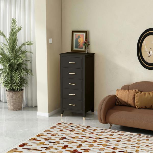 Palazzi 5 Drawer Narrow Chest of Drawers