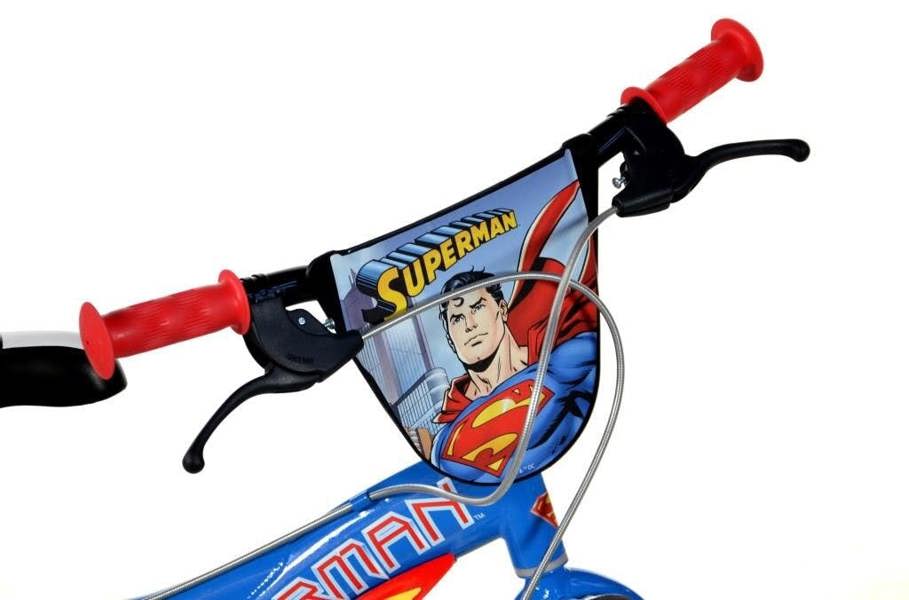 Dino Bikes Dino Superman Kids 14" Wheel Bike - Blue/Red