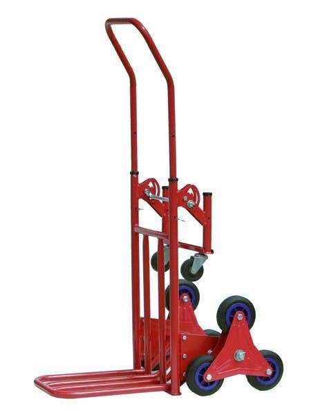Bristol Tool Company 1894 2-in-1 Heavy-Duty Stair Climber & Platform Sack Truck, 150kg/200kg Capacity, Steel Frame, Red