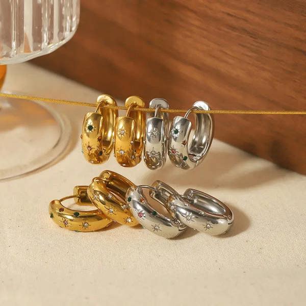 Elk & Bloom Chubby 14k Gold Huggie Hoops