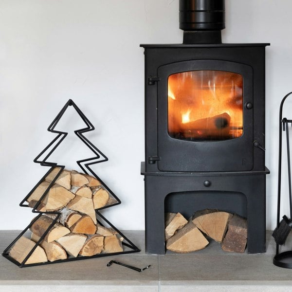 Ivyline Tree Log Holder Black Set of 2