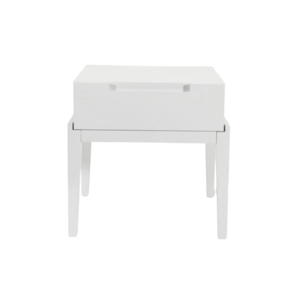 Orchid White Oak Wood Single Drawer Bedside Table by Twenty10 Designs